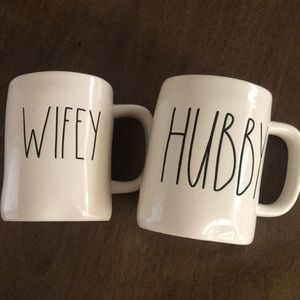 Rae Dunn “Wifey” and “Hubby” coffee mugs